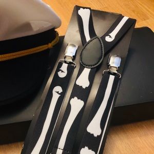 Skeleton Bones Suspenders